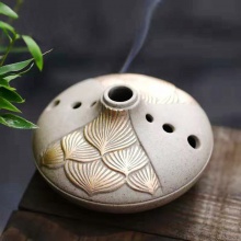 包邮 陶瓷莲花香炉盘香檀香炉茶道创意荷花香薰炉,三合