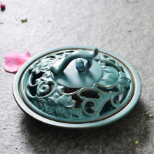 包邮 香炉陶瓷仿古大号创意日式现代蚊香盘,三合