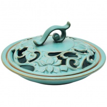 包邮 香炉陶瓷仿古大号创意日式现代蚊香盘,三合