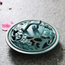 包邮 香炉陶瓷仿古大号创意日式现代蚊香盘,三合