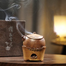 包邮 壶里乾坤陶瓷盘香炉创意仿古茶道香薰炉,三合
