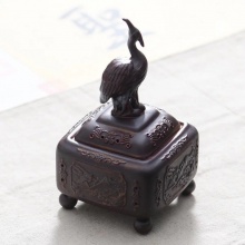 包邮 松鹤延年大号檀香炉陶瓷仿古家用净化空气香薰炉,三合