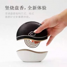 包邮 云上香炉陶瓷家用室内立式点香个性摆件,三合