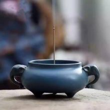 包邮 云上香炉陶瓷家用室内立式点香个性摆件,三合