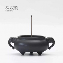 包邮 云上香炉陶瓷家用室内立式点香个性摆件,三合