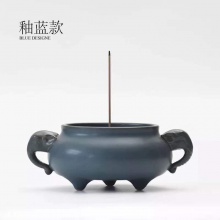 包邮 云上香炉陶瓷家用室内立式点香个性摆件,三合